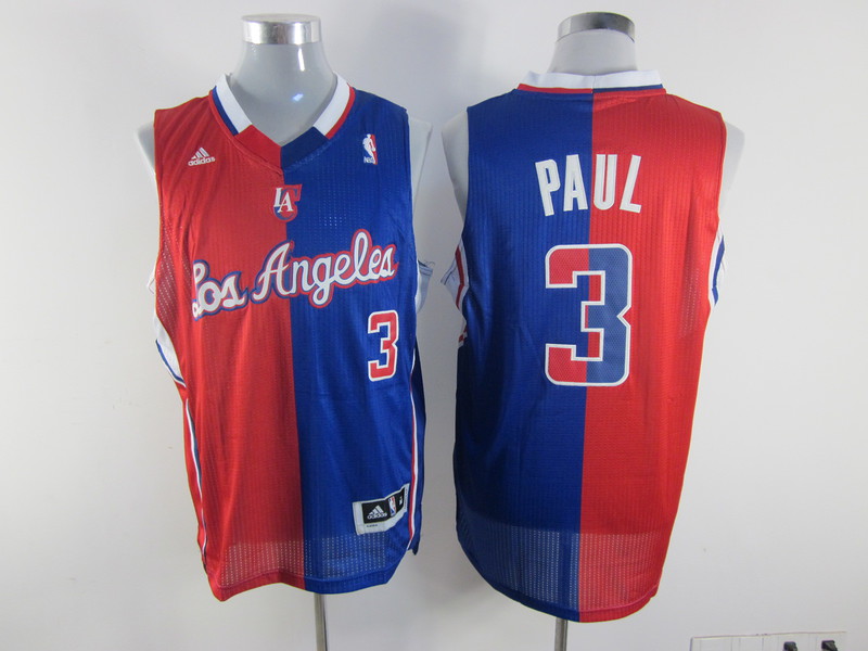  NBA Los Angeles Clippers 3 Chris Paul Swingman Split Blue Red Jersey